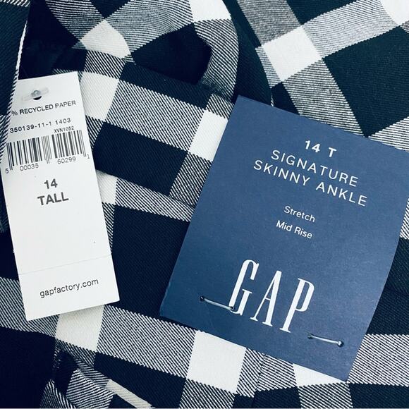 NWT Gap Signature Skinny Ankle Pants Size 14 Tall - Picture 11 of 12